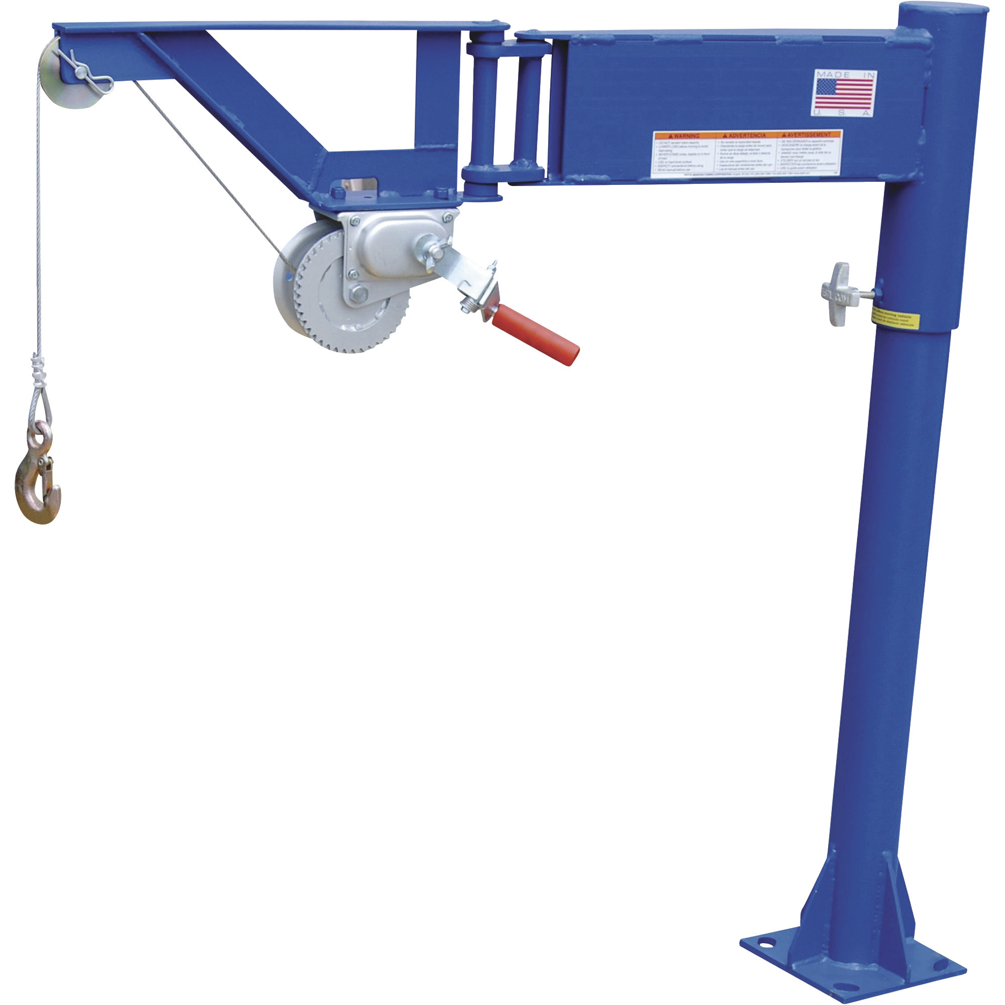 Vestil Steel Manual Lifter Jib, 400-Lb. Capacity, Blue, Model# VAN-J
